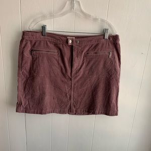 Faux-Velvet Mauve Skirt